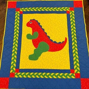 Handmade Kids Dinosaur Quilt